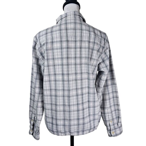 VTG Lauren Ralph Lauren Pastel Plaid Cotton Pullover Jacket Sz M Gray & Pink - Picture 3 of 11